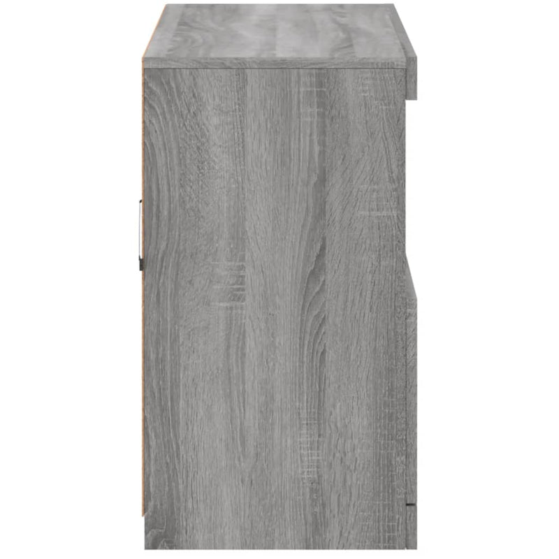 vidaXL szürke sonoma színű tálalószekrény LED-ekkel 81 x 37 x 67 cm