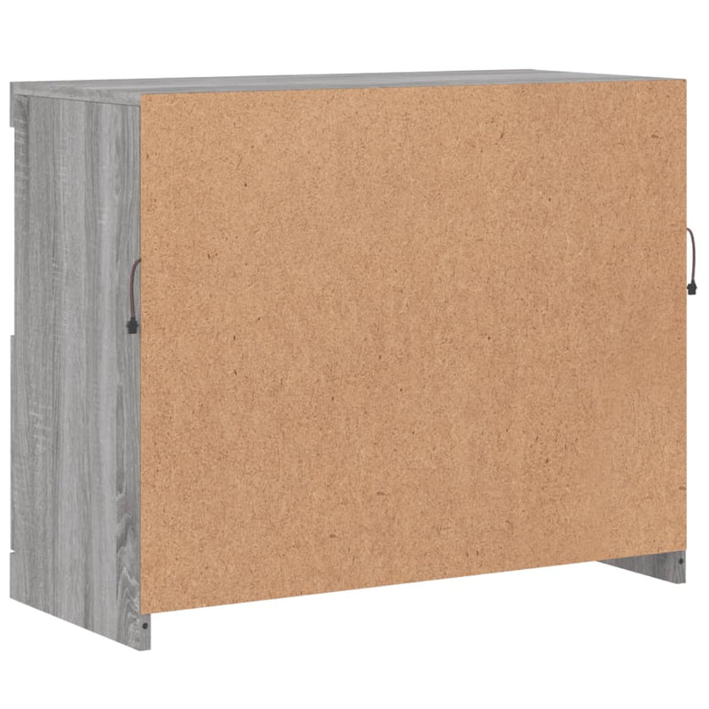 vidaXL szürke sonoma színű tálalószekrény LED-ekkel 81 x 37 x 67 cm