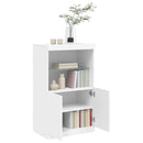 vidaXL fehér tálalószekrény LED-világítással 60,5 x 37 x 100 cm