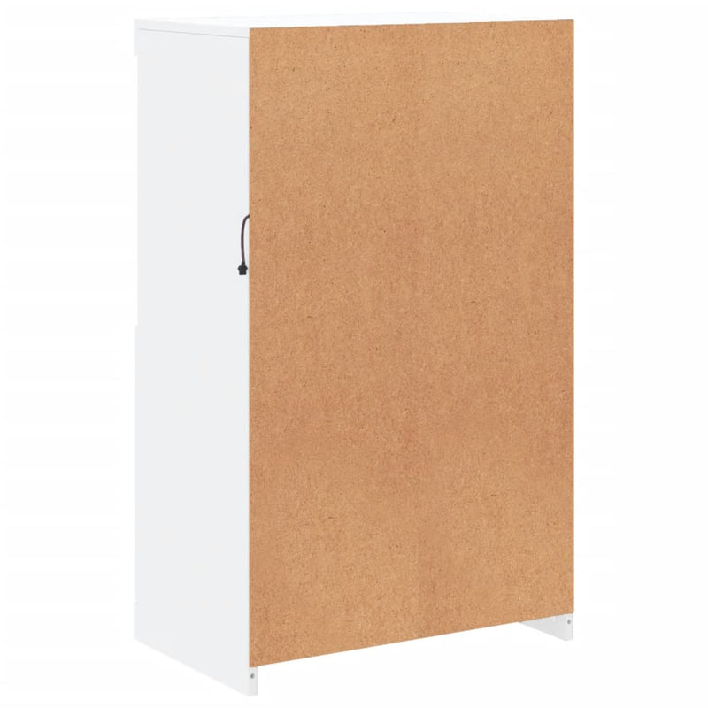 vidaXL fehér tálalószekrény LED-világítással 60,5 x 37 x 100 cm