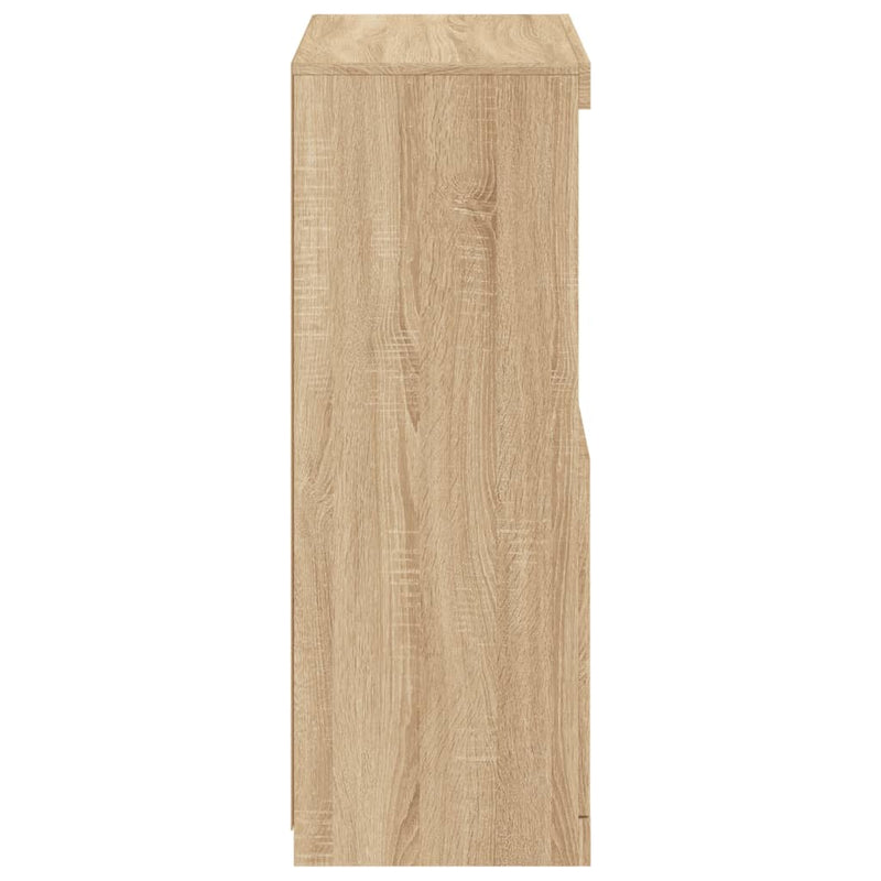 vidaXL sonoma tölgy színű tálalószekrény LED-ekkel 60,5 x 37 x 100 cm