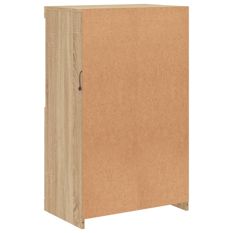 vidaXL sonoma tölgy színű tálalószekrény LED-ekkel 60,5 x 37 x 100 cm