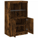 vidaXL füstös tölgy színű tálalószekrény LED-ekkel 60,5 x 37 x 100 cm