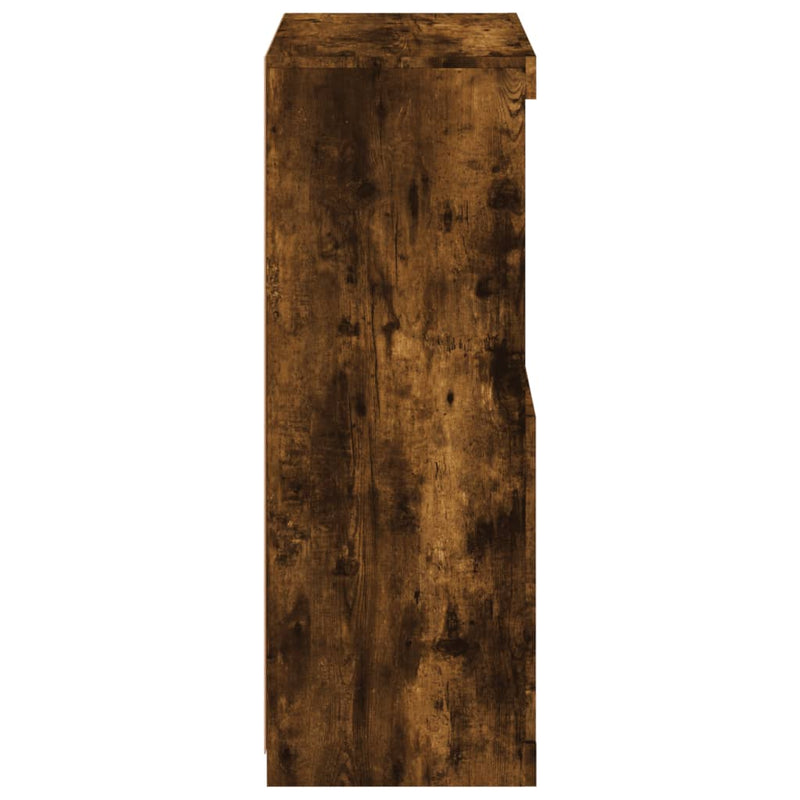 vidaXL füstös tölgy színű tálalószekrény LED-ekkel 60,5 x 37 x 100 cm