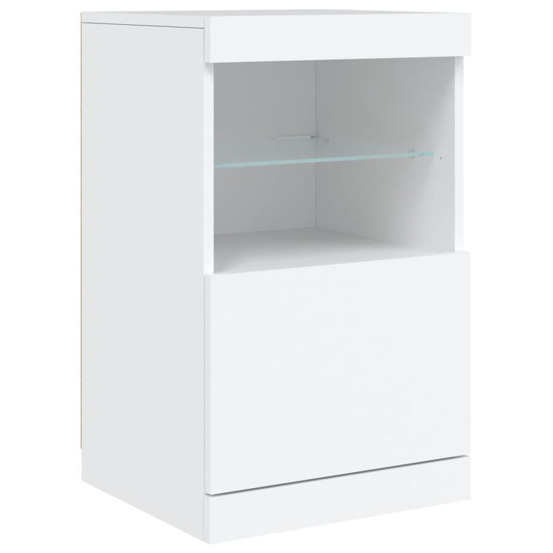 vidaXL fehér tálalószekrény LED-világítással 41 x 37 x 67 cm