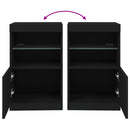 vidaXL fekete tálalószekrény LED-világítással 41 x 37 x 67 cm