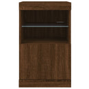 vidaXL barna tölgy színű tálalószekrény LED-ekkel 41 x 37 x 67 cm