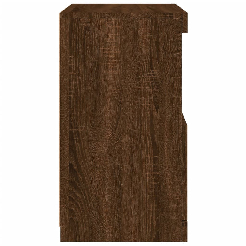 vidaXL barna tölgy színű tálalószekrény LED-ekkel 41 x 37 x 67 cm