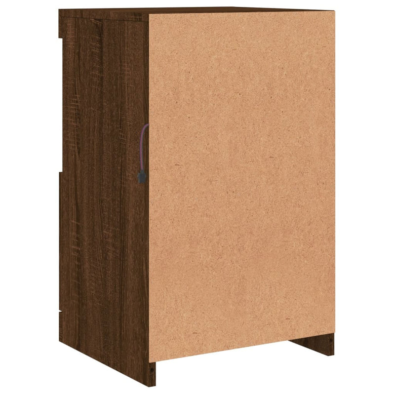 vidaXL barna tölgy színű tálalószekrény LED-ekkel 41 x 37 x 67 cm