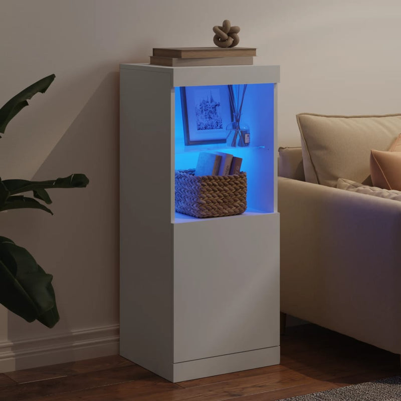 vidaXL fehér tálalószekrény LED-világítással 41 x 37 x 100 cm