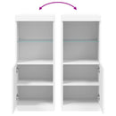 vidaXL fehér tálalószekrény LED-világítással 41 x 37 x 100 cm