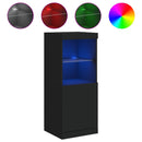 vidaXL fekete tálalószekrény LED-világítással 41 x 37 x 100 cm