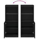 vidaXL fekete tálalószekrény LED-világítással 41 x 37 x 100 cm