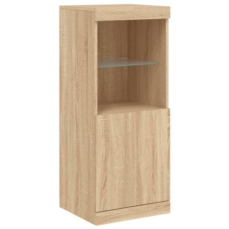 vidaXL sonoma tölgy színű tálalószekrény LED-ekkel 41 x 37 x 100 cm