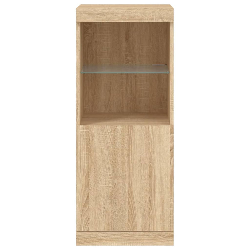 vidaXL sonoma tölgy színű tálalószekrény LED-ekkel 41 x 37 x 100 cm