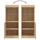 vidaXL sonoma tölgy színű tálalószekrény LED-ekkel 41 x 37 x 100 cm