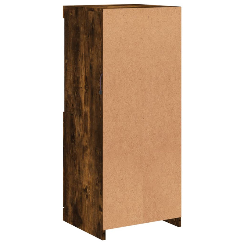 vidaXL füstös tölgy színű tálalószekrény LED-ekkel 41 x 37 x 100 cm