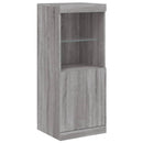 vidaXL szürke sonoma színű tálalószekrény LED-ekkel 41 x 37 x 100 cm