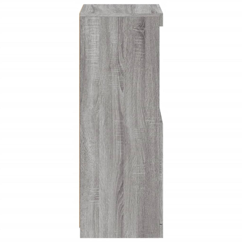 vidaXL szürke sonoma színű tálalószekrény LED-ekkel 41 x 37 x 100 cm