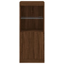 vidaXL barna tölgy színű tálalószekrény LED-ekkel 41 x 37 x 100 cm