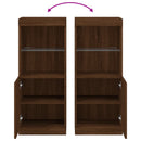 vidaXL barna tölgy színű tálalószekrény LED-ekkel 41 x 37 x 100 cm