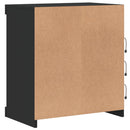 vidaXL fekete tálalószekrény LED-világítással 60,5 x 37 x 67 cm