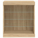 vidaXL sonoma tölgy színű tálalószekrény LED-világítással 60,5x37x67cm