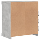 vidaXL betonszürke tálalószekrény LED-világítással 60,5 x 37 x 67 cm