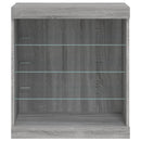 vidaXL szürke sonoma színű tálalószekrény LED-ekkel 60,5 x 37 x 67 cm