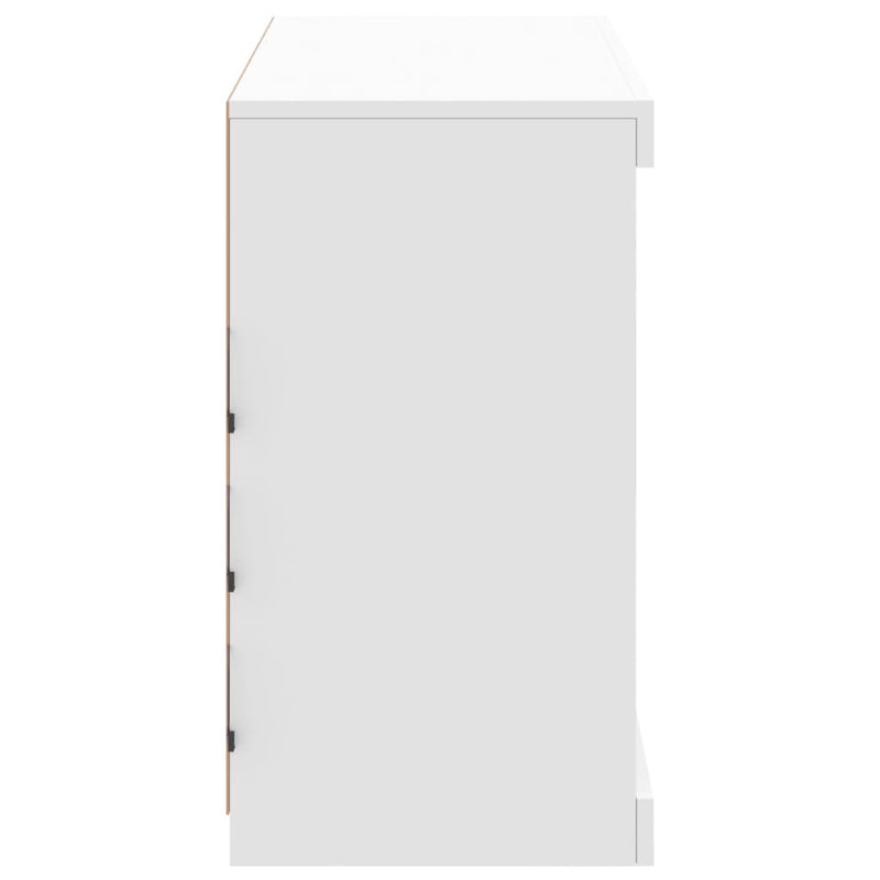 vidaXL fehér tálalószekrény LED-világítással 81 x 37 x 67 cm