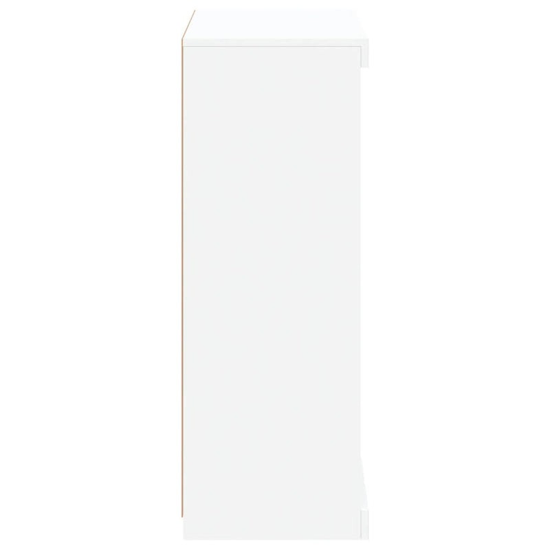 vidaXL fehér tálalószekrény LED-világítással 60,5 x 37 x 100 cm