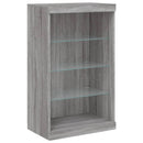 vidaXL szürke sonoma színű tálalószekrény LED-ekkel 60,5 x 37 x 100 cm