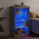 vidaXL szürke sonoma színű tálalószekrény LED-ekkel 60,5 x 37 x 100 cm