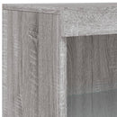 vidaXL szürke sonoma színű tálalószekrény LED-ekkel 60,5 x 37 x 100 cm
