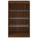 vidaXL barna tölgy színű tálalószekrény LED-ekkel 60,5 x 37 x 100 cm