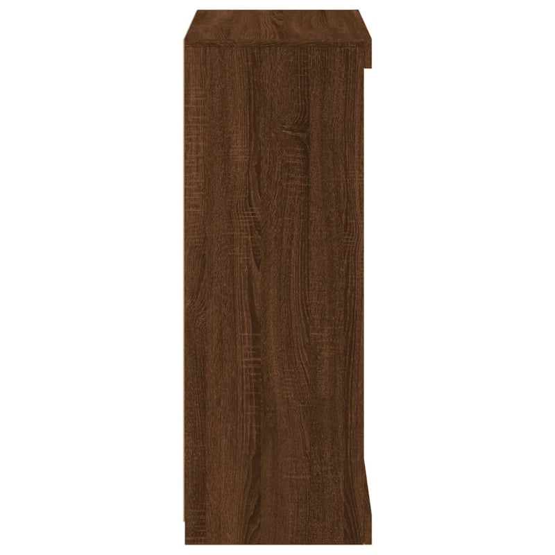 vidaXL barna tölgy színű tálalószekrény LED-ekkel 60,5 x 37 x 100 cm