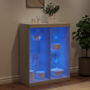 vidaXL fehér tálalószekrény LED-világítással 81 x 37 x 100 cm