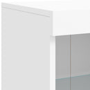 vidaXL fehér tálalószekrény LED-világítással 81 x 37 x 100 cm