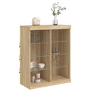 vidaXL sonoma tölgy színű tálalószekrény LED-ekkel 81 x 37 x 100 cm