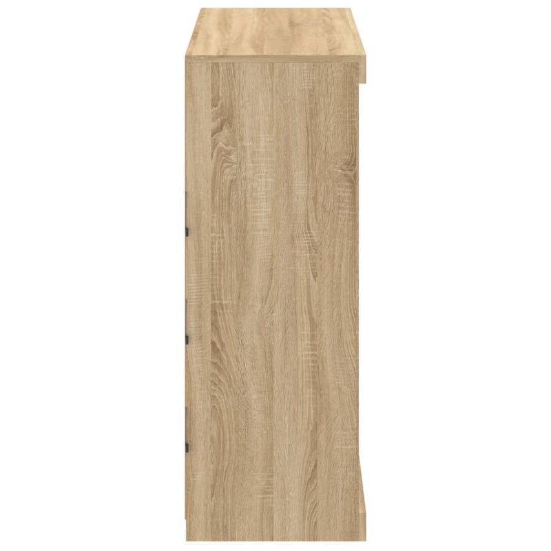 vidaXL sonoma tölgy színű tálalószekrény LED-ekkel 81 x 37 x 100 cm