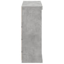 vidaXL betonszürke tálalószekrény LED-világítással 81 x 37 x 100 cm