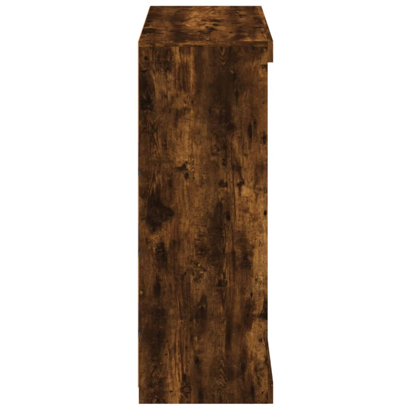 vidaXL füstös tölgy színű tálalószekrény LED-ekkel 81 x 37 x 100 cm