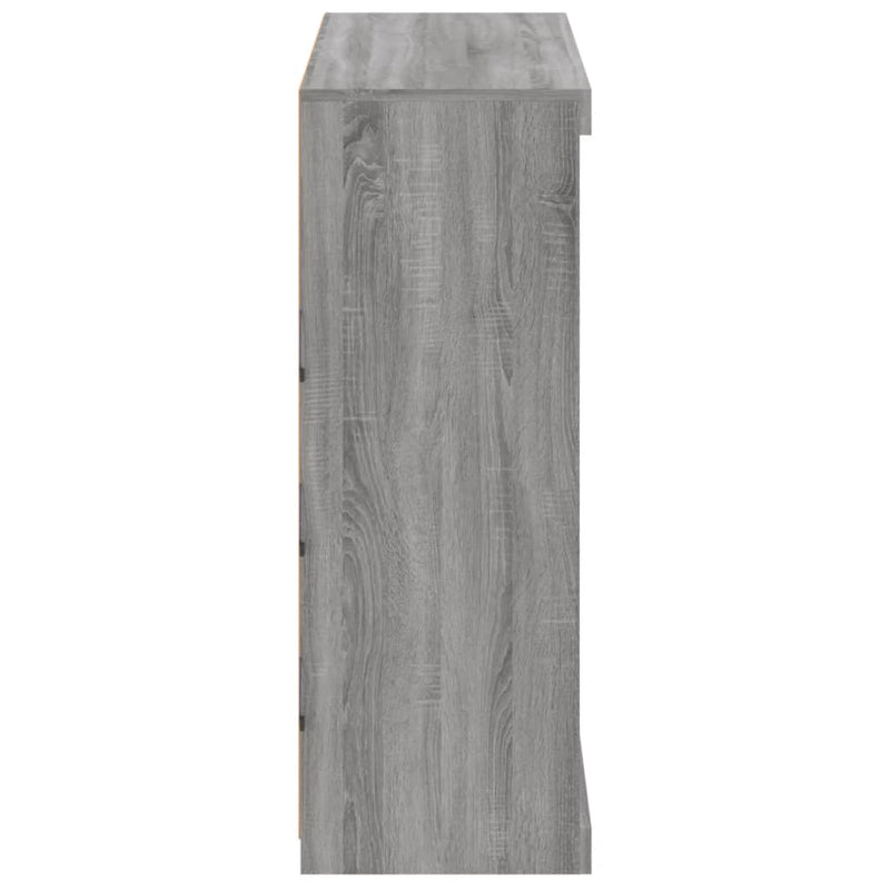 vidaXL szürke sonoma színű tálalószekrény LED-ekkel 81 x 37 x 100 cm