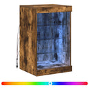 vidaXL füstös tölgy színű tálalószekrény LED-ekkel 41 x 37 x 67 cm