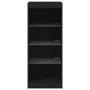 vidaXL fekete tálalószekrény LED-világítással 41 x 37 x 100 cm