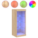 vidaXL sonoma tölgy színű tálalószekrény LED-ekkel 41 x 37 x 100 cm