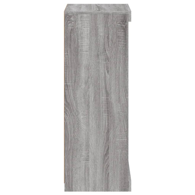 vidaXL szürke sonoma színű tálalószekrény LED-ekkel 41 x 37 x 100 cm