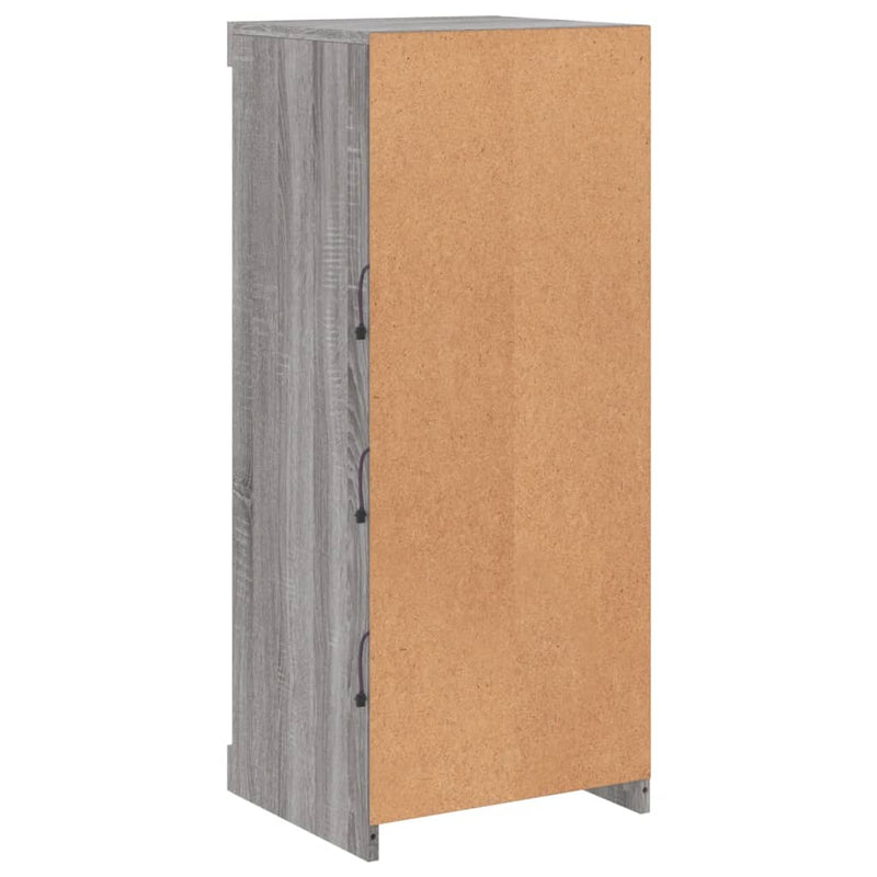 vidaXL szürke sonoma színű tálalószekrény LED-ekkel 41 x 37 x 100 cm