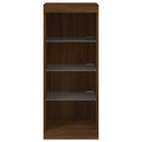 vidaXL barna tölgy színű tálalószekrény LED-ekkel 41 x 37 x 100 cm