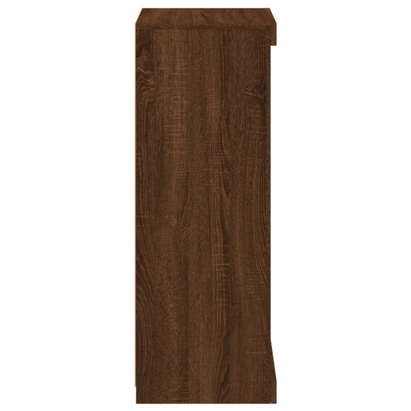 vidaXL barna tölgy színű tálalószekrény LED-ekkel 41 x 37 x 100 cm